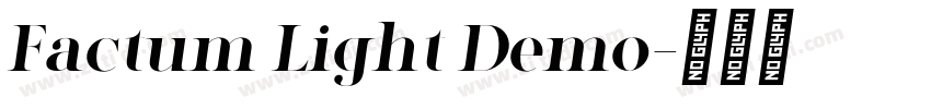 Factum Light Demo字体转换